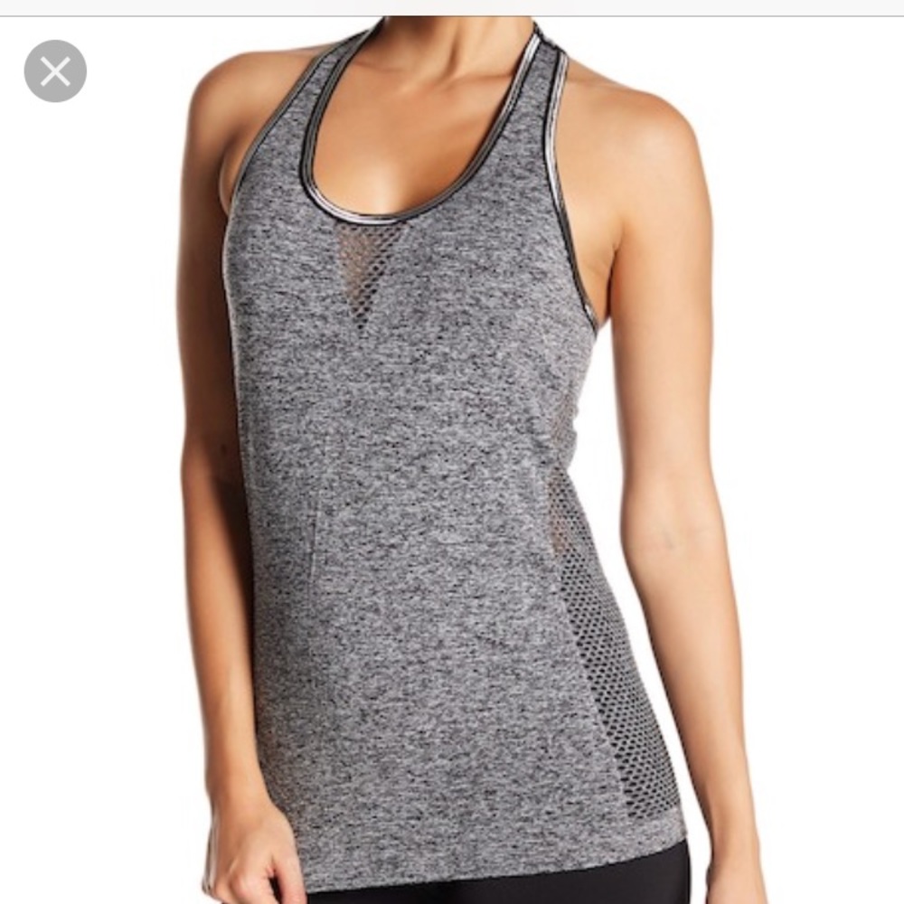Bebe Seamless Tank with Metallic Trim